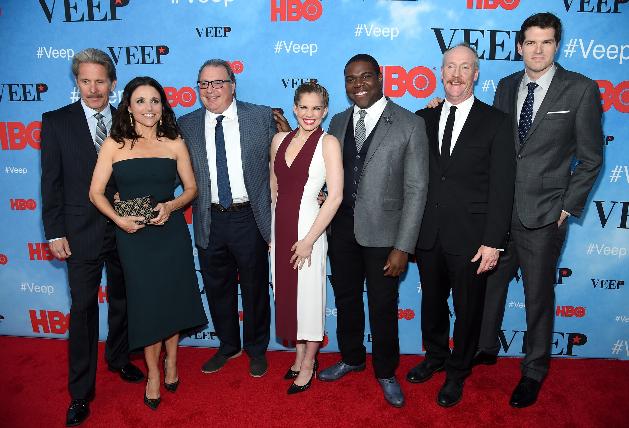 Julia Louis-Dreyfus, Anna Chlumsky, Gary Cole, Kevin Dunn, Matt Walsh, Sam Richardson and Timothy Simons at event of Veep (2012)