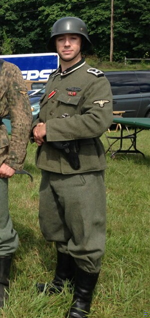 On-set as a German NCO in 'Combat Report' (2014)