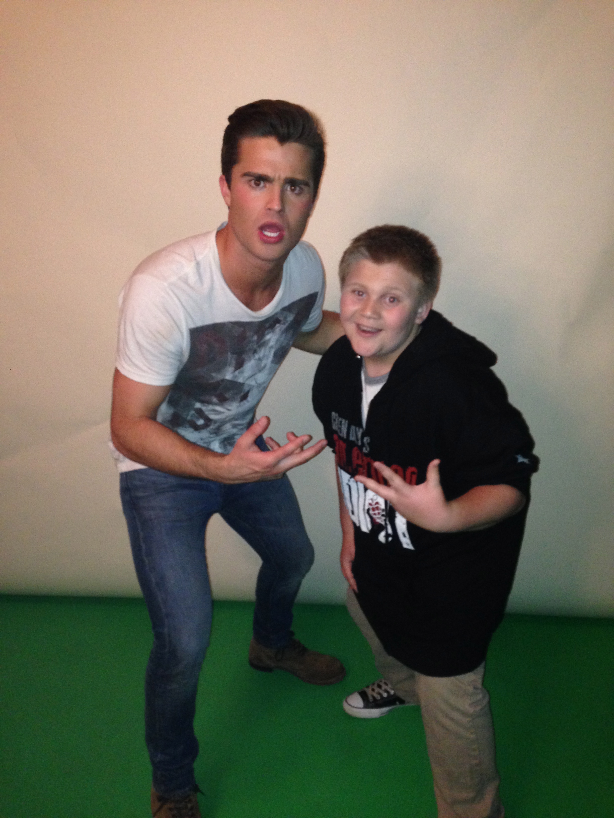 Brandon Salgado and Spencer Boldman at Lab Rats Season 3 wrap party.