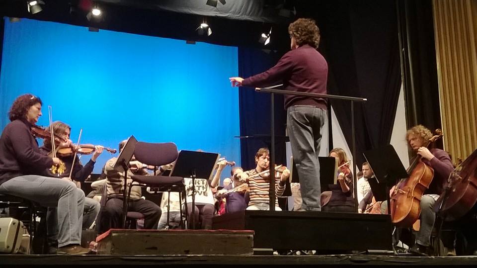 A rehearsal with the Malta Philharmonic Orchestra (MPO).