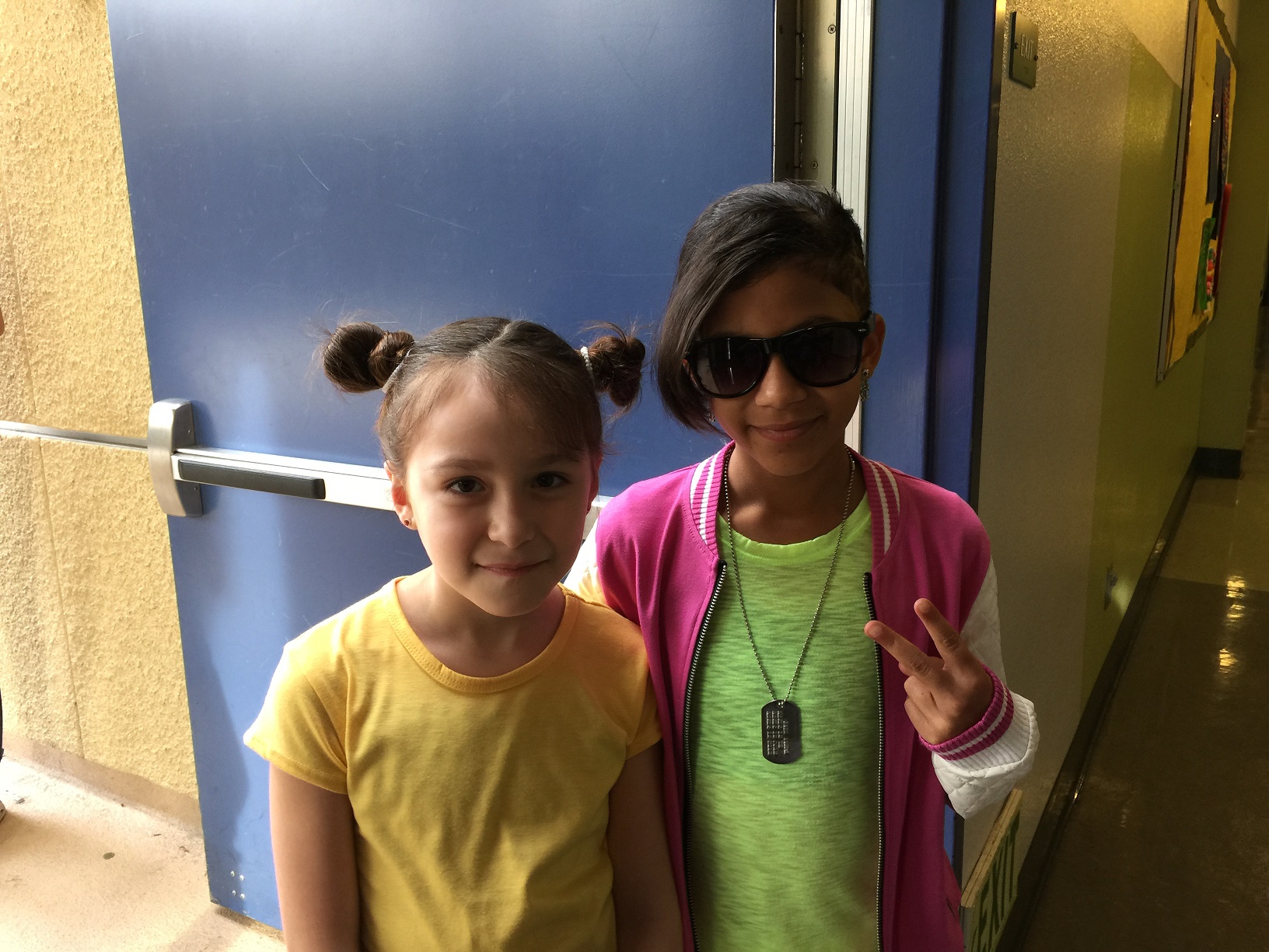 Azalia Cortez & Rapper Baby Kaely on set of We Got A Substitute Music Video.