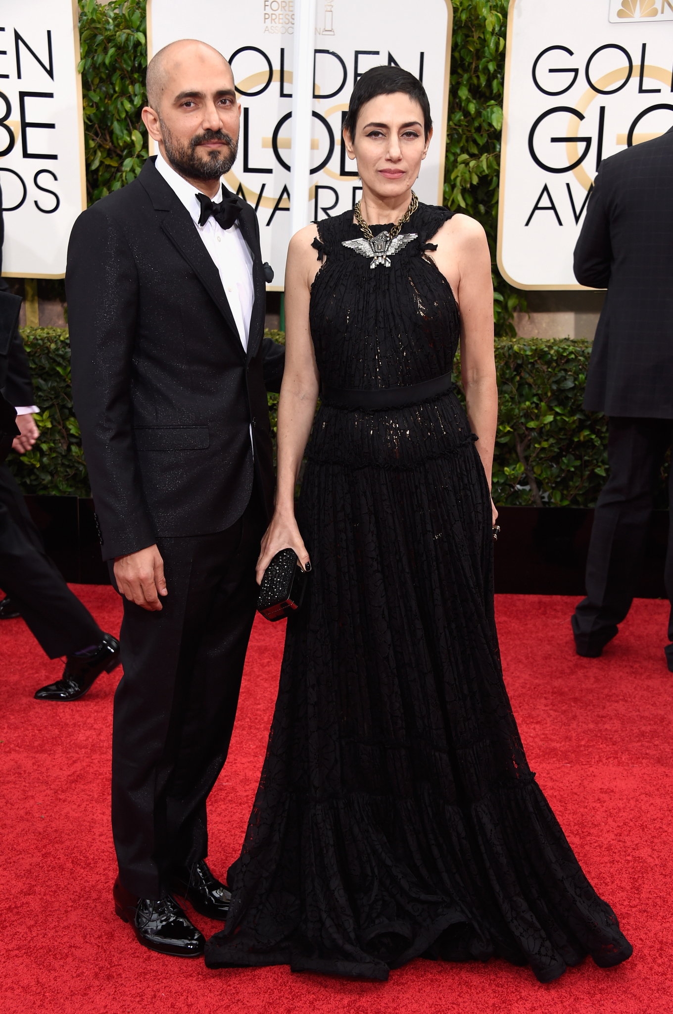 Ronit Elkabetz and Shlomi Elkabetz at event of 72nd Golden Globe Awards (2015)