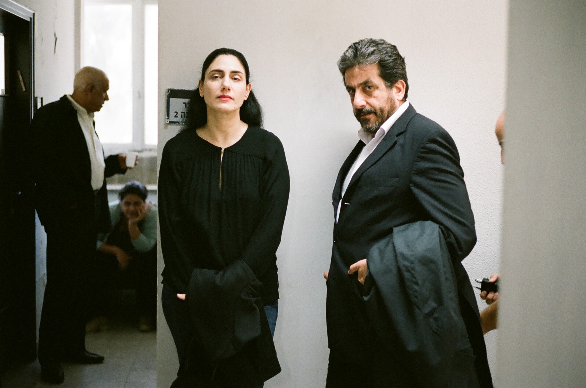 Still of Ronit Elkabetz and Menashe Noy in Gett (2014)