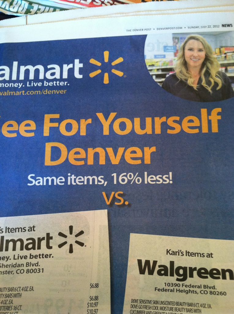 Walmart ad and commercial