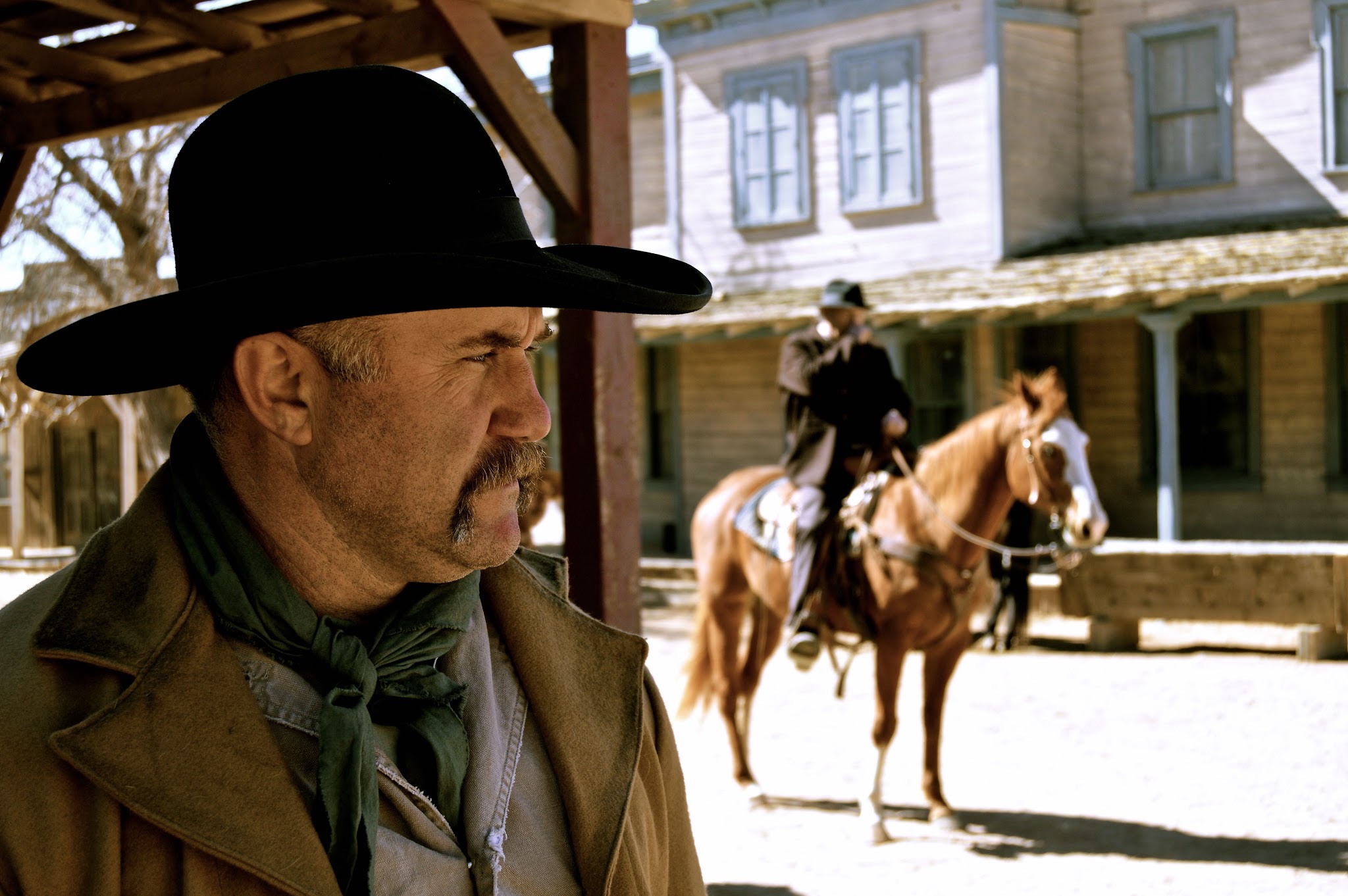 On the set of GUNSLINGERS for the American Heroes Channel