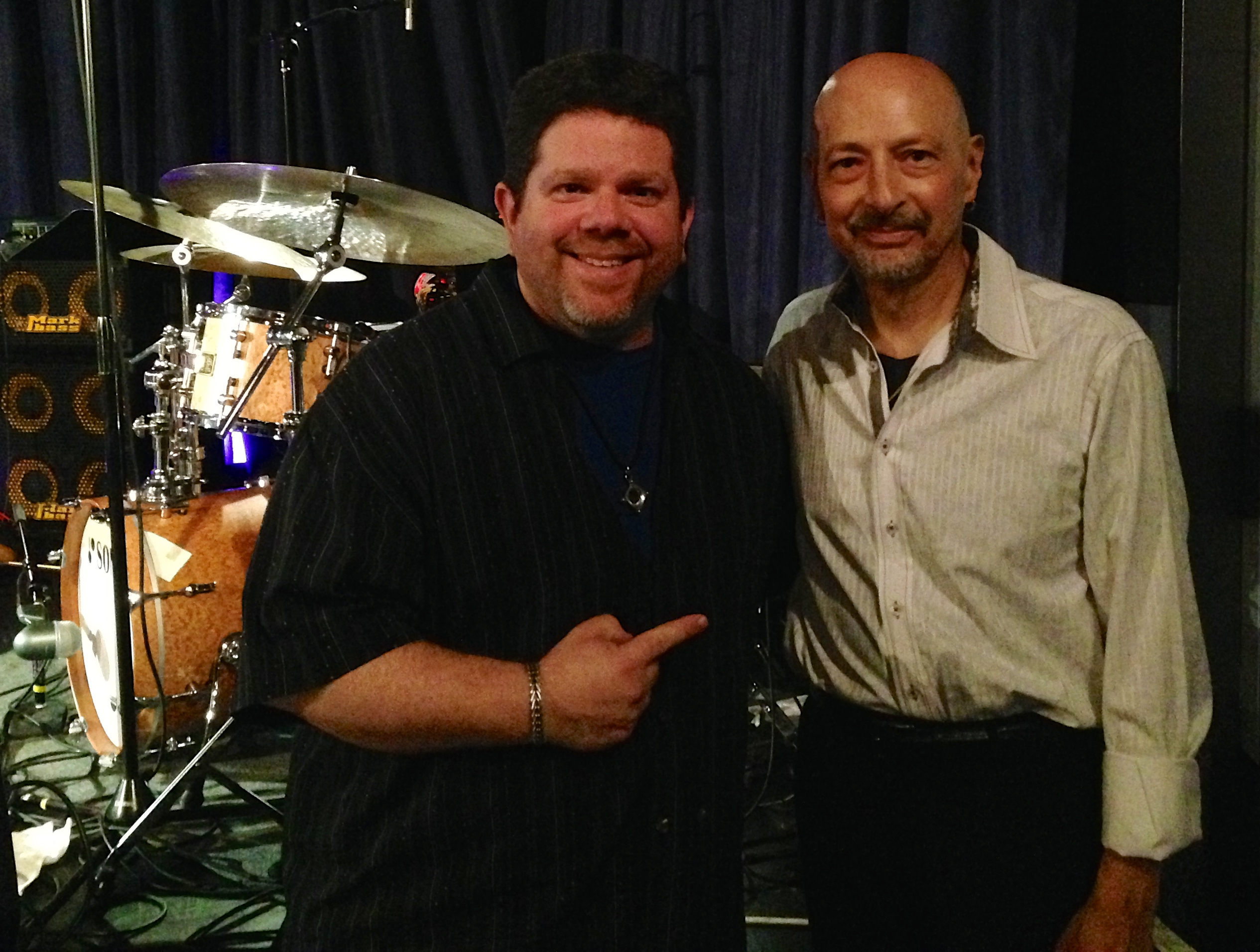 Drumming legend Steve Smith and I in NYC at the Iridium Jazz Club