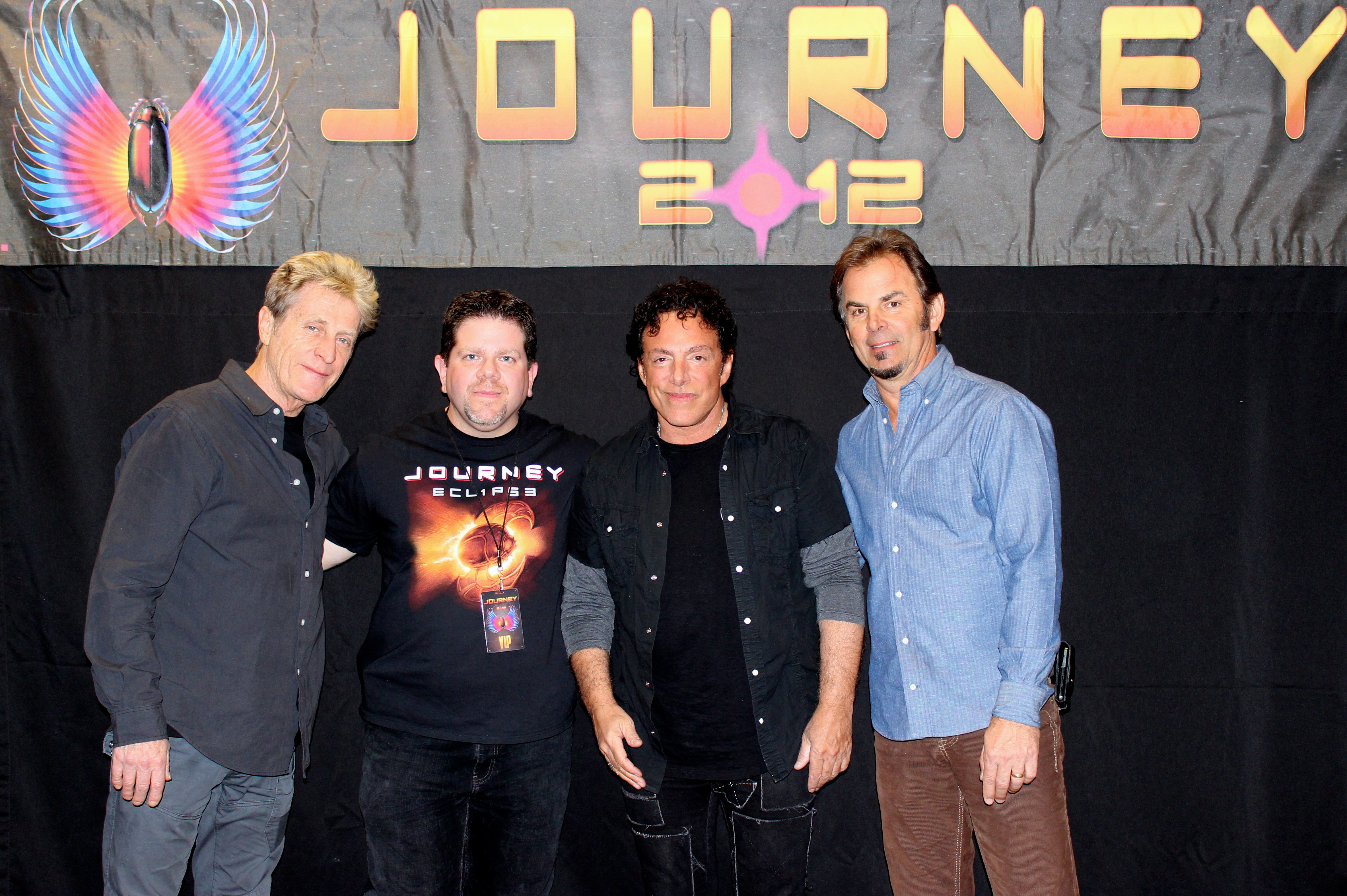 Backstage with the guys from Journey
