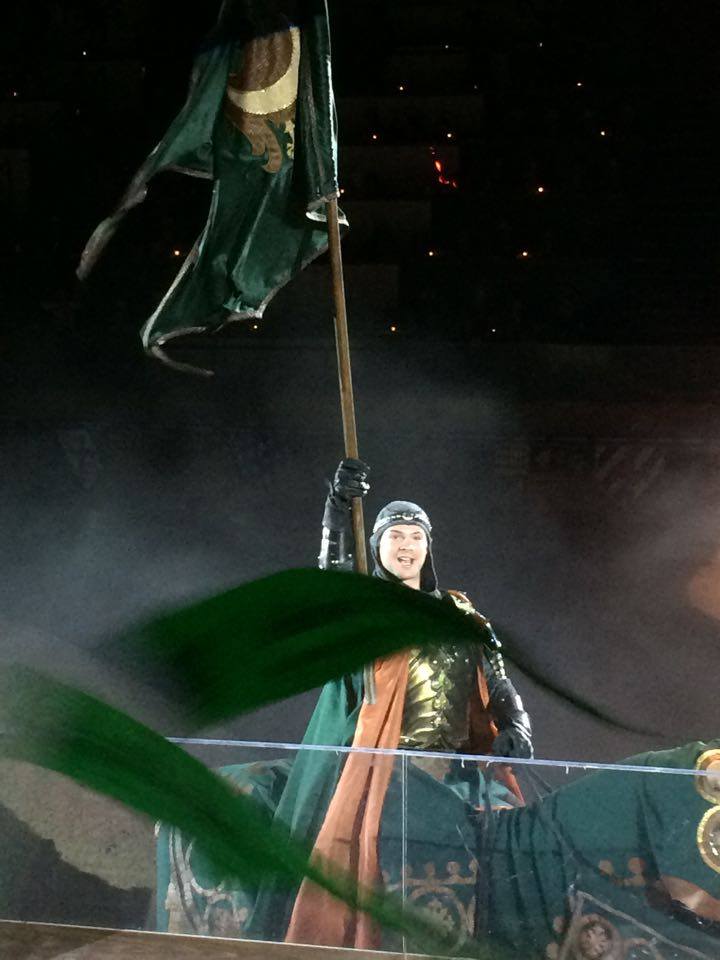 Chris Robertson as The Green Knight at Medieval Times: Dinner and Tournament