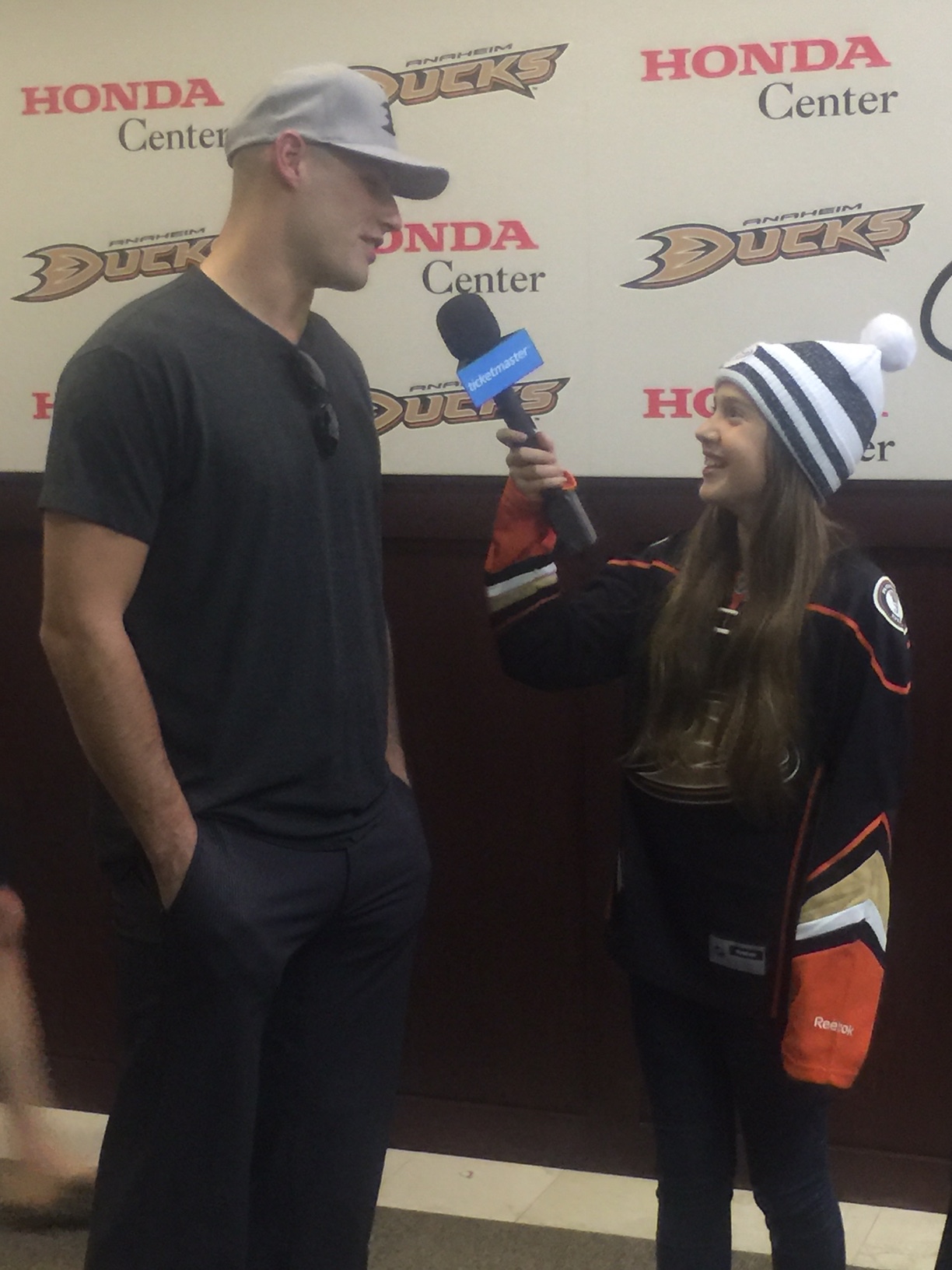 Hosting Minimaster on Ticketmaster interviewing Ryan Getzlaf of The Anaheim Ducks.