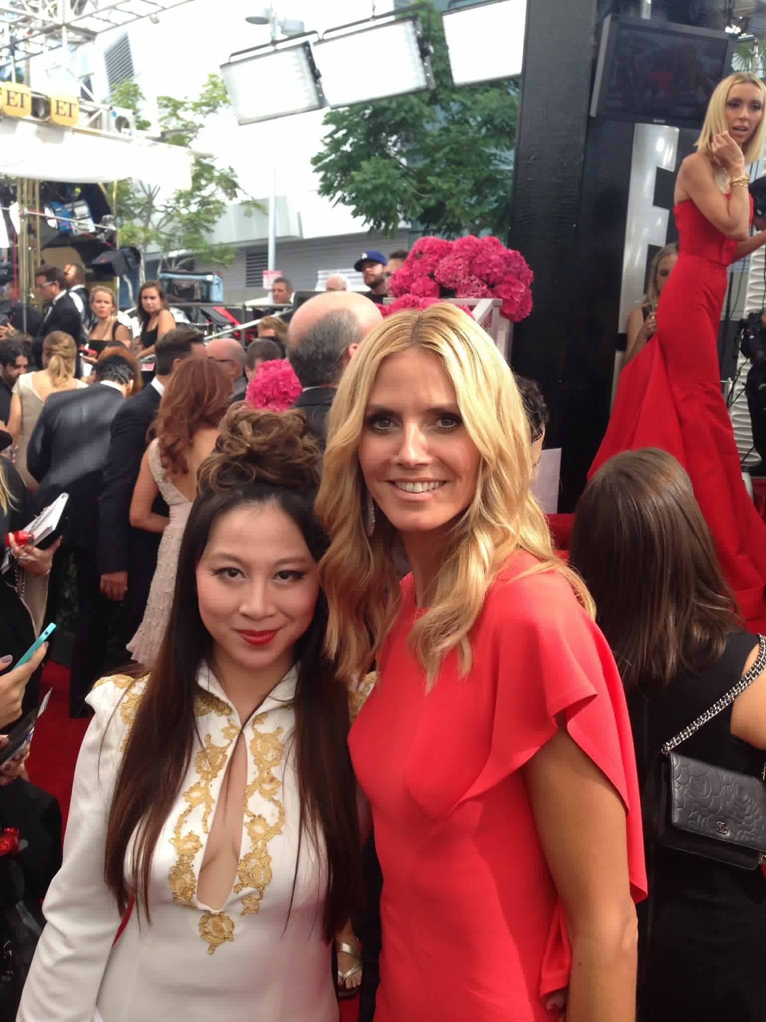 Heidi Klum and Alice Aoki was spotted on red carpet of Emmy Arrivals