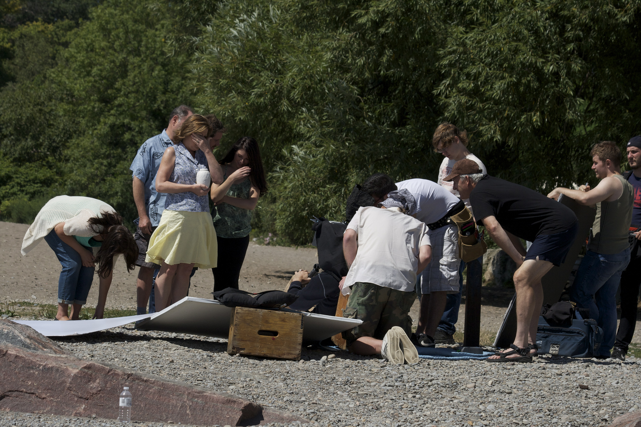 Still of Deanna Little (right), Cuyler Foster, David Huband, Christina Collins, and Jenny Taylor (left) in After Lola