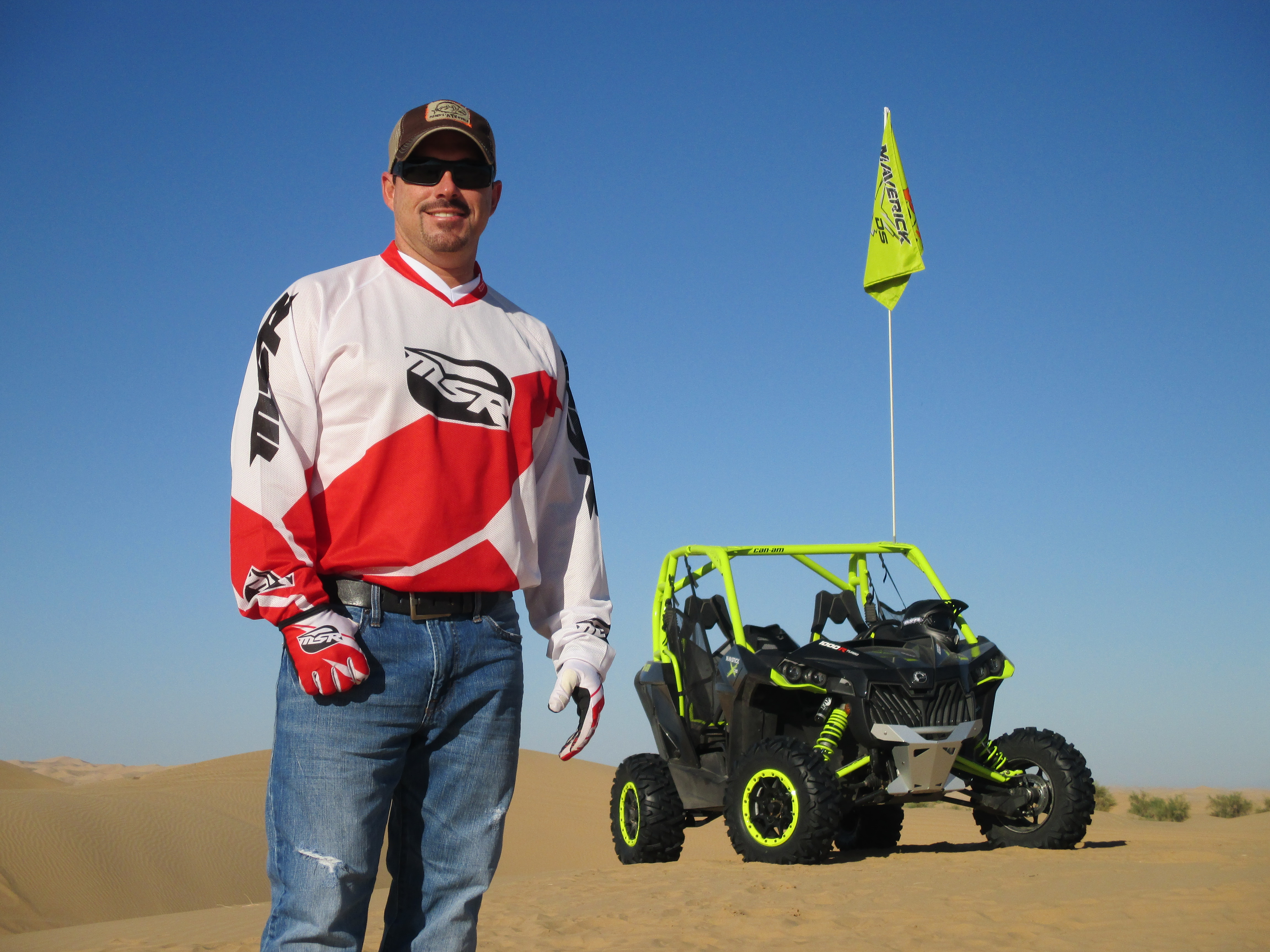 Brian riding the new Can Am Maverick at Glamis in CA