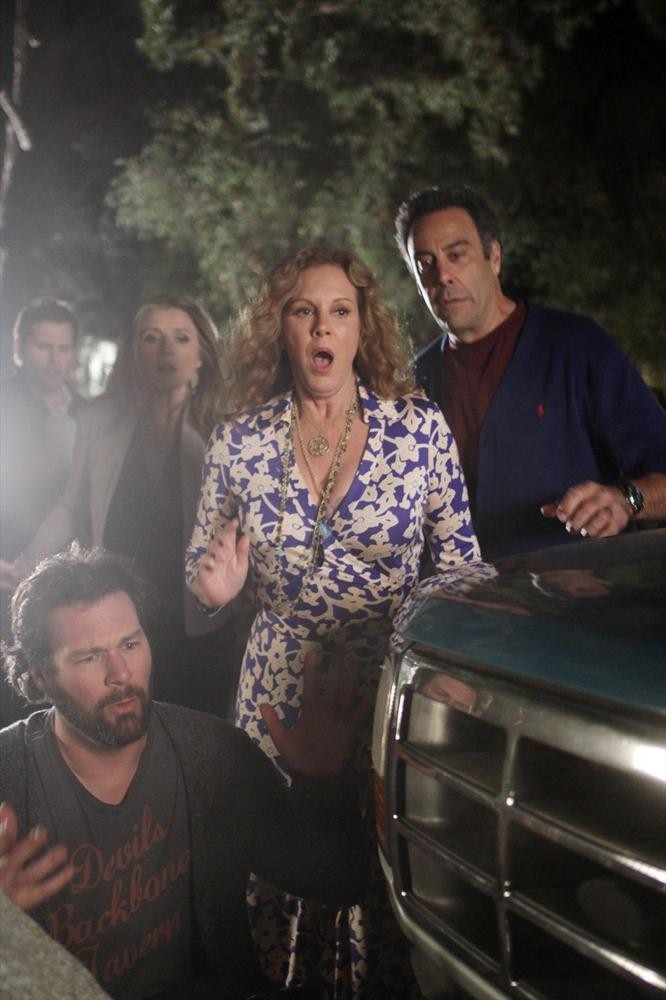 Still of Elizabeth Perkins, Brad Garrett, Sarah Chalke, Jon Dore and Rick Federman in How to Live with Your Parents (For the Rest of Your Life) (2013)