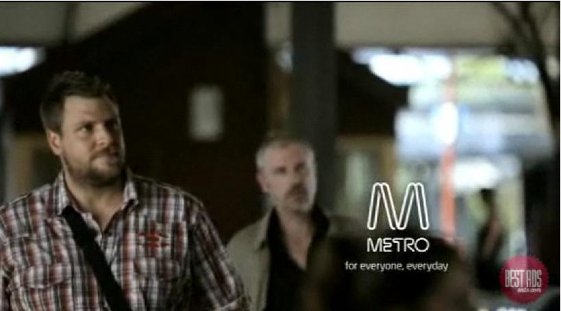 'Man Exiting Train', Metro campaign: 'Courtney - This Is Me ' | McCann Melbourne, Craig Maclean (2010)