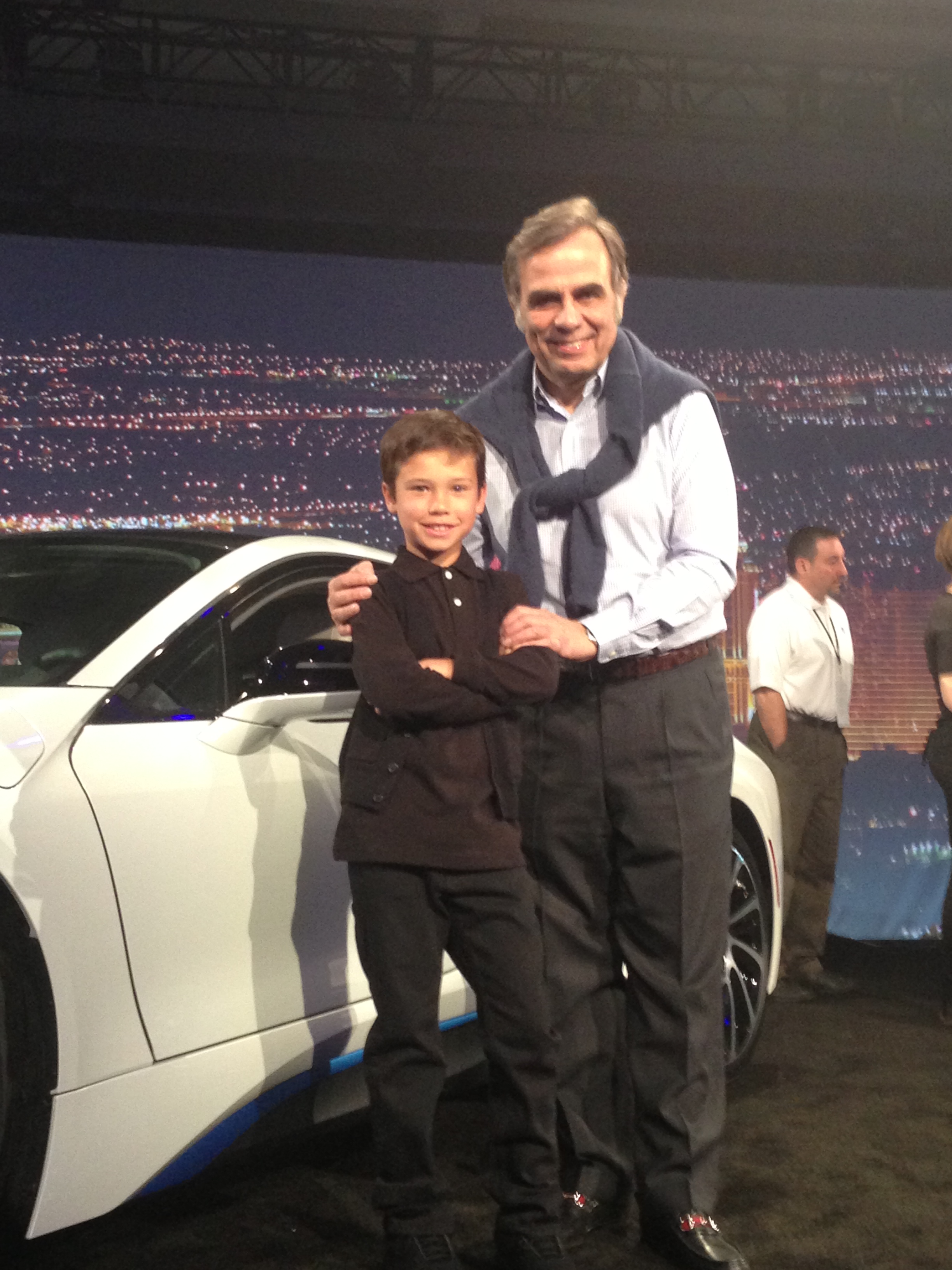 Luca announcer at launch of new BMW icar with CEO of BMW in Las Vegas.