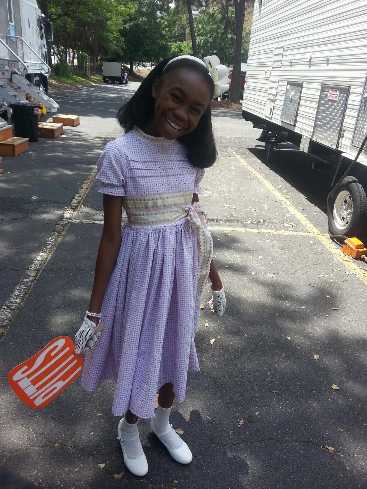 Jordan Rice on SELMA set.