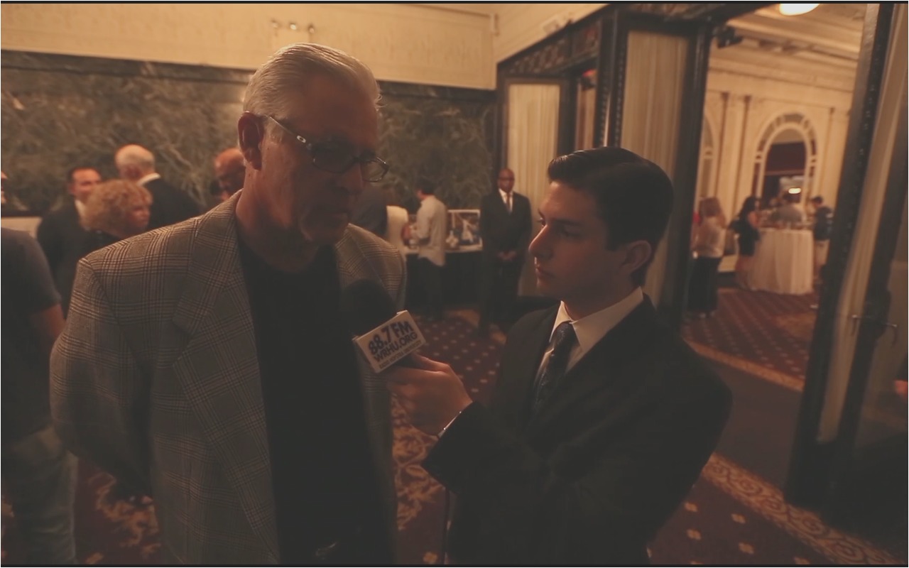 Neil A. Carousso interviews former New York Yankees shortstop Bucky Dent about Derek Jeter's legacy at an event in New York City bidding farewell to the captain days before his final game