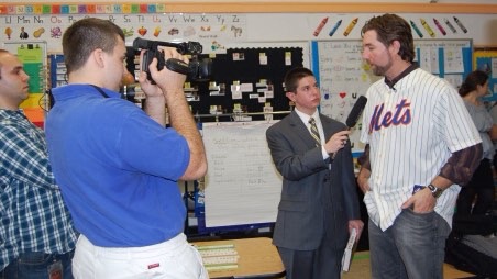 Neil A. Carousso interviews 2012 Cy Young Award Winner R.A. Dickey at a charity event in Harlem