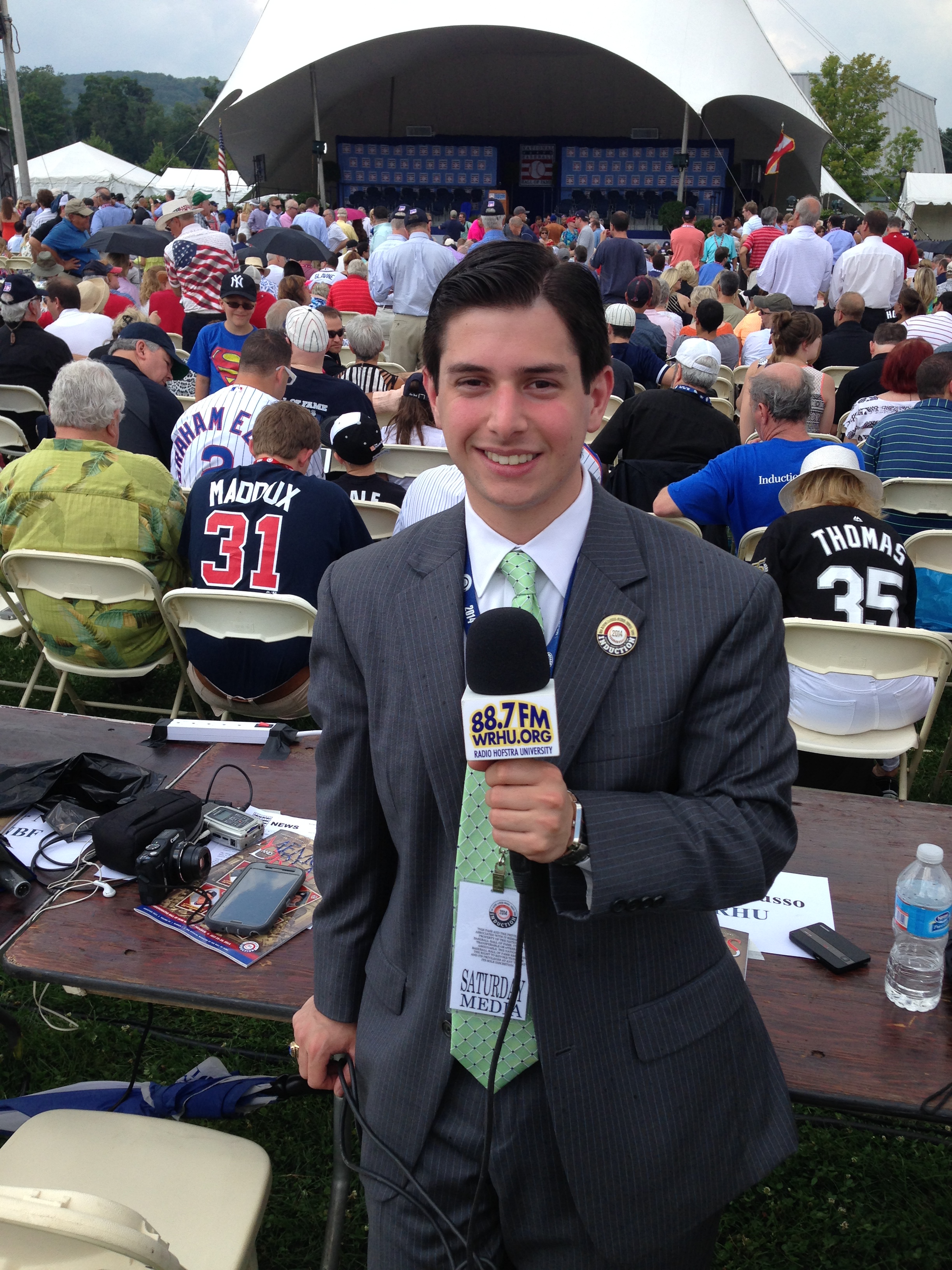 Neil A. Carousso reports from radio row at the 75th National Baseball Hall of Fame induction ceremony in Cooperstown, NY
