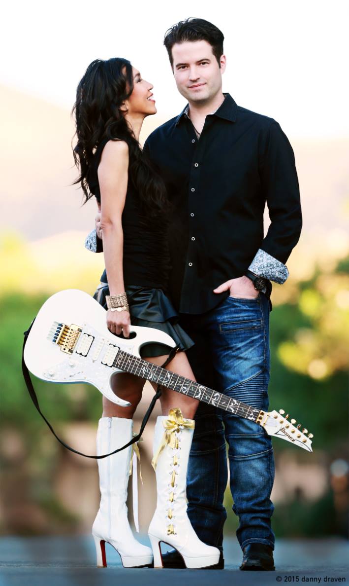 Rock musician and film composer Jojo Draven and her husband producer, director and writer Danny Draven.