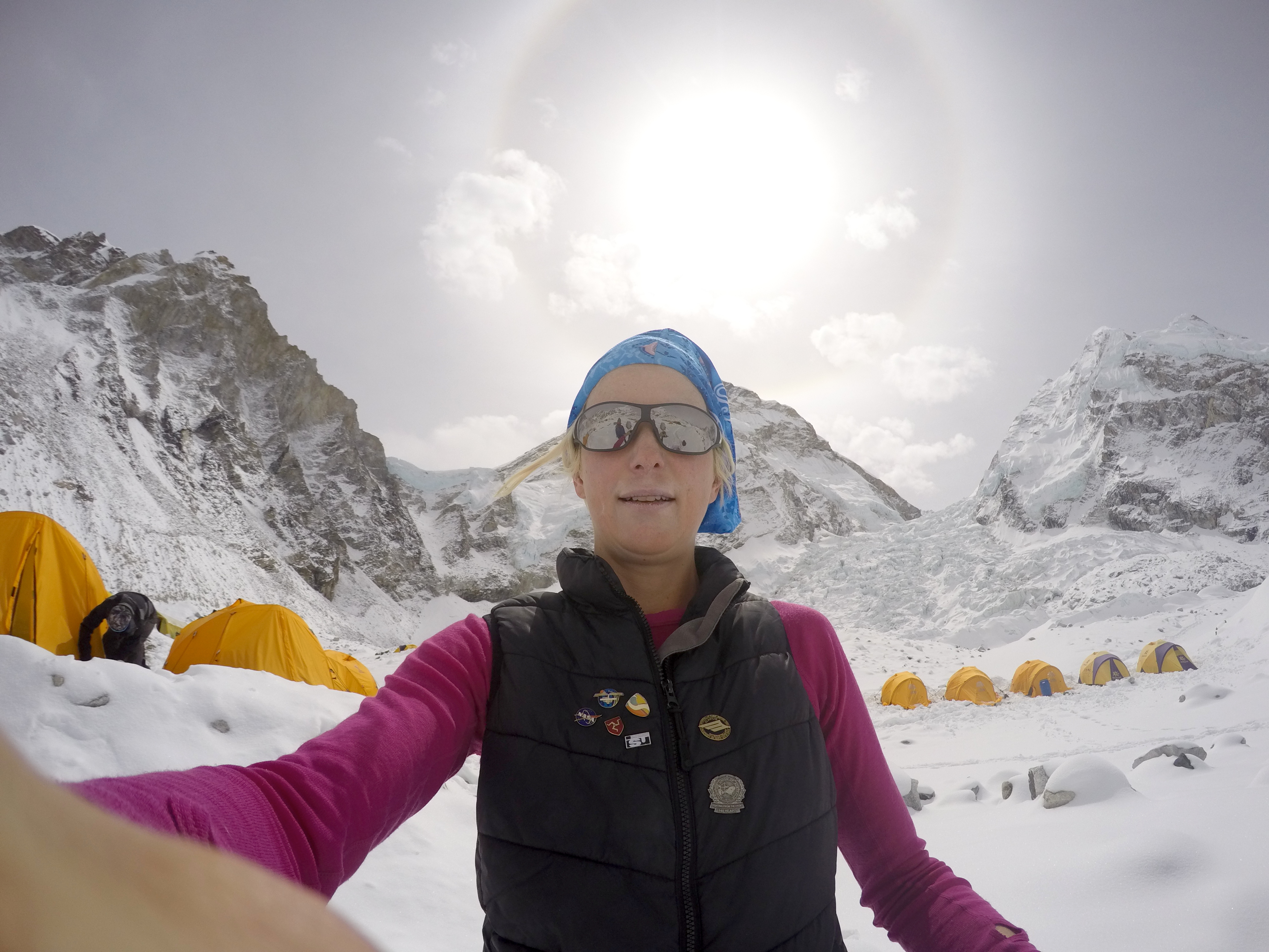 Sarah Jane Pell, Everest Base Camp 5364m, 'Bending Horizons' (2015)