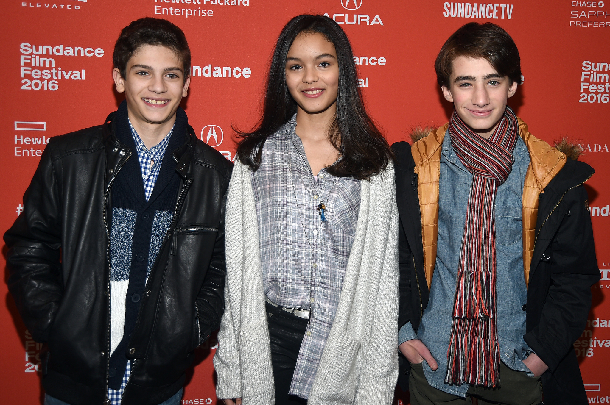 Madison Wright, Theo Taplitz and Michael Barbieri at event of Little Men (2016)