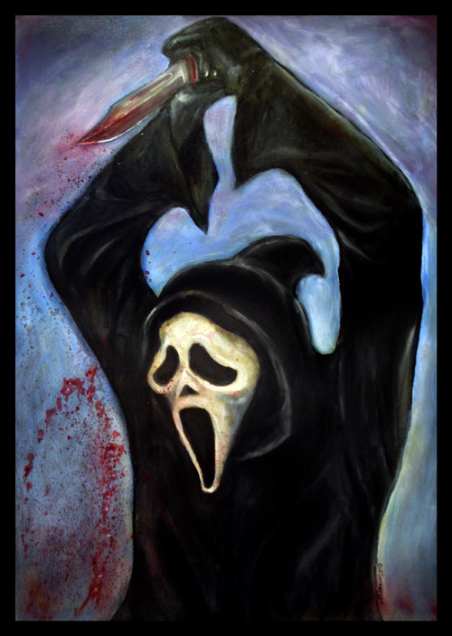 Clint Carney's painting of Ghostface is featured in the Stabathon sequence of Scream 4.