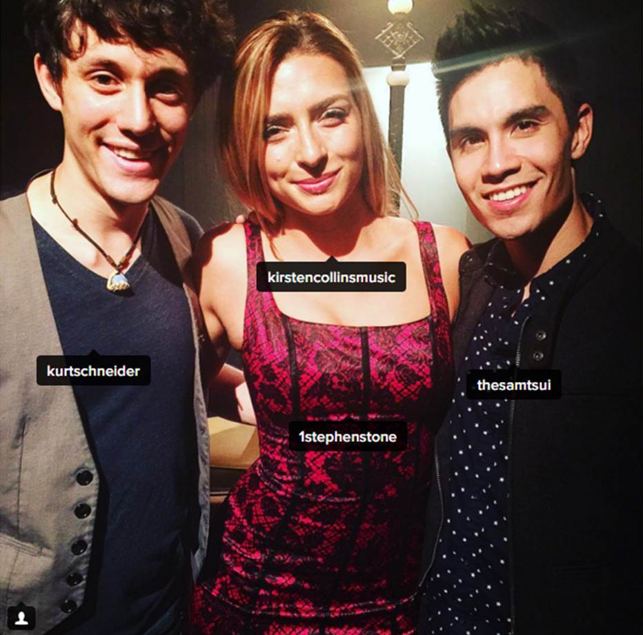 Kurt Hugo Schneider, Sam Tsui, Stephen Stone Marez and Kirsten Collins