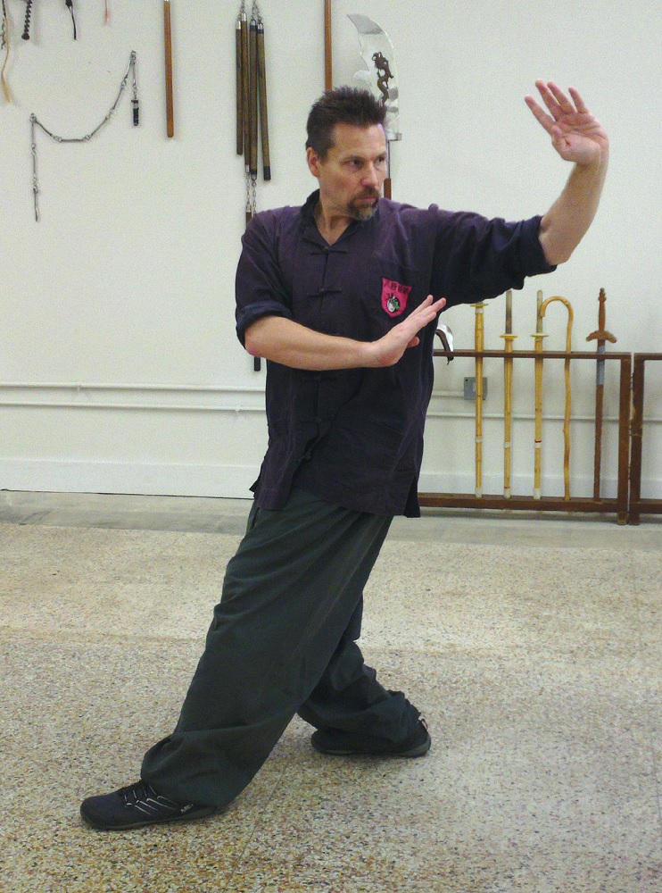 Michael Dawson demonstrates Pa-Kua Chang, an Internal form of kung-fu related to Tai Chi Chuan (2014).