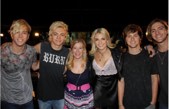 Stefani June with recording artists R5, 2014