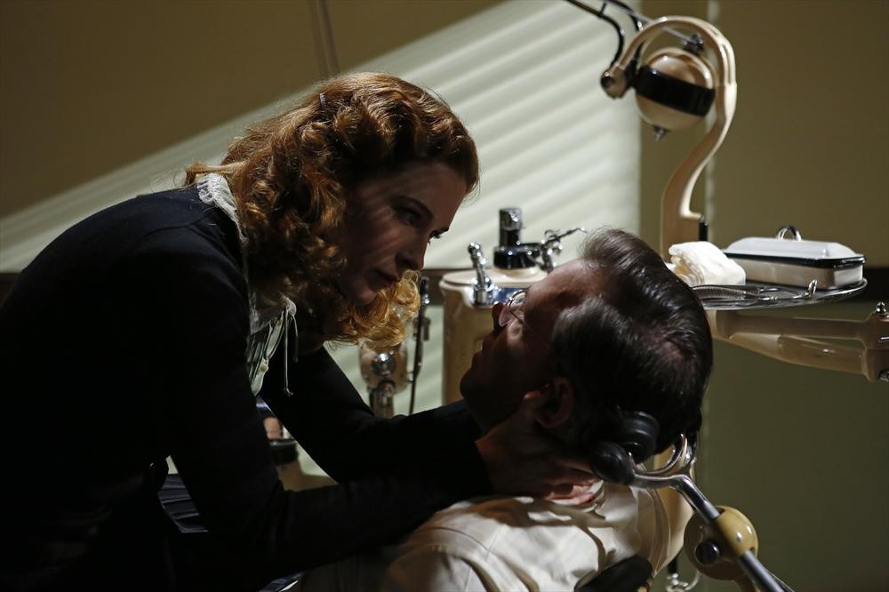 Still of Bridget Regan and Rick Peters in Agent Carter (2015)