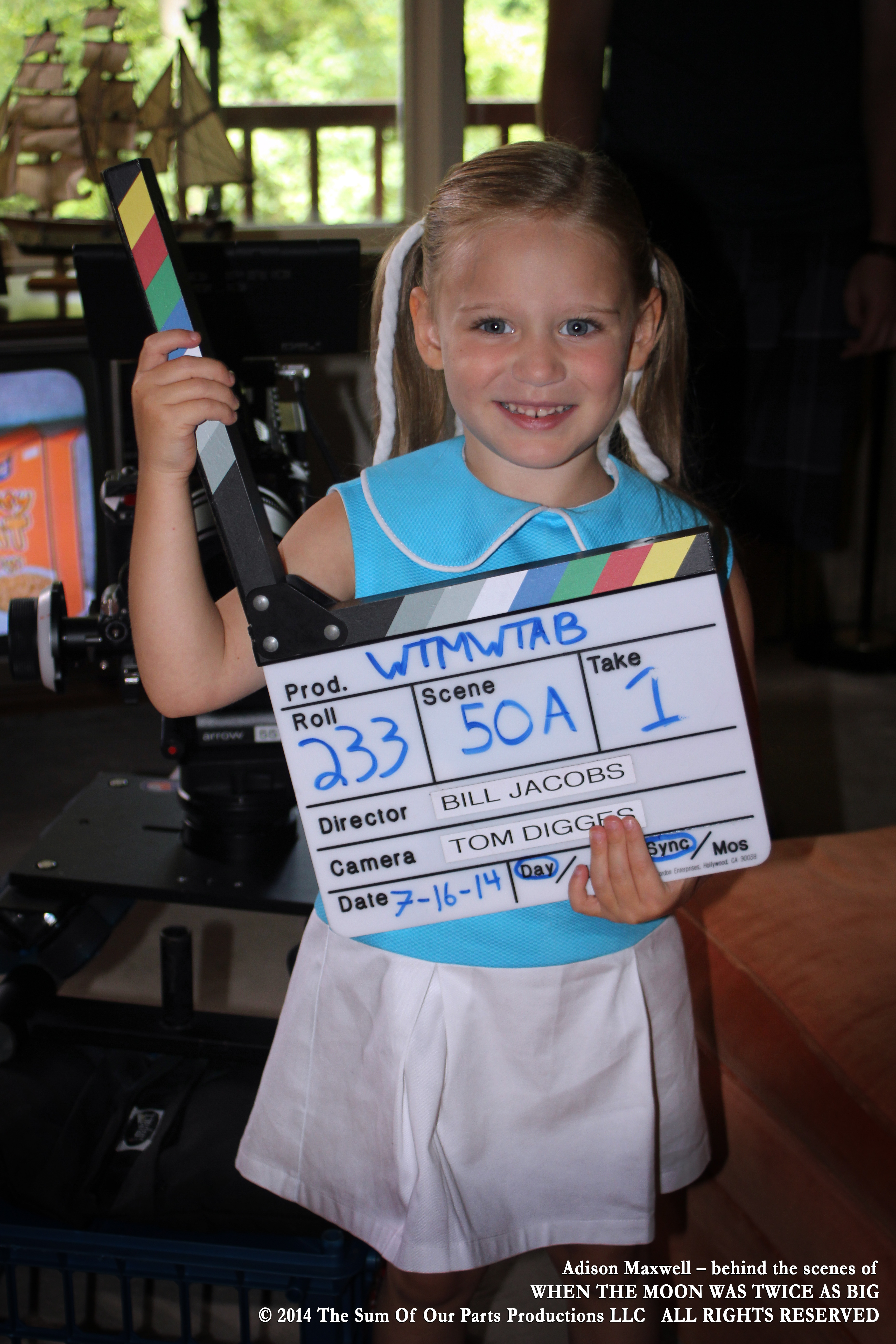 Adison Maxwell on the set of When The Moon Was Twice As Big