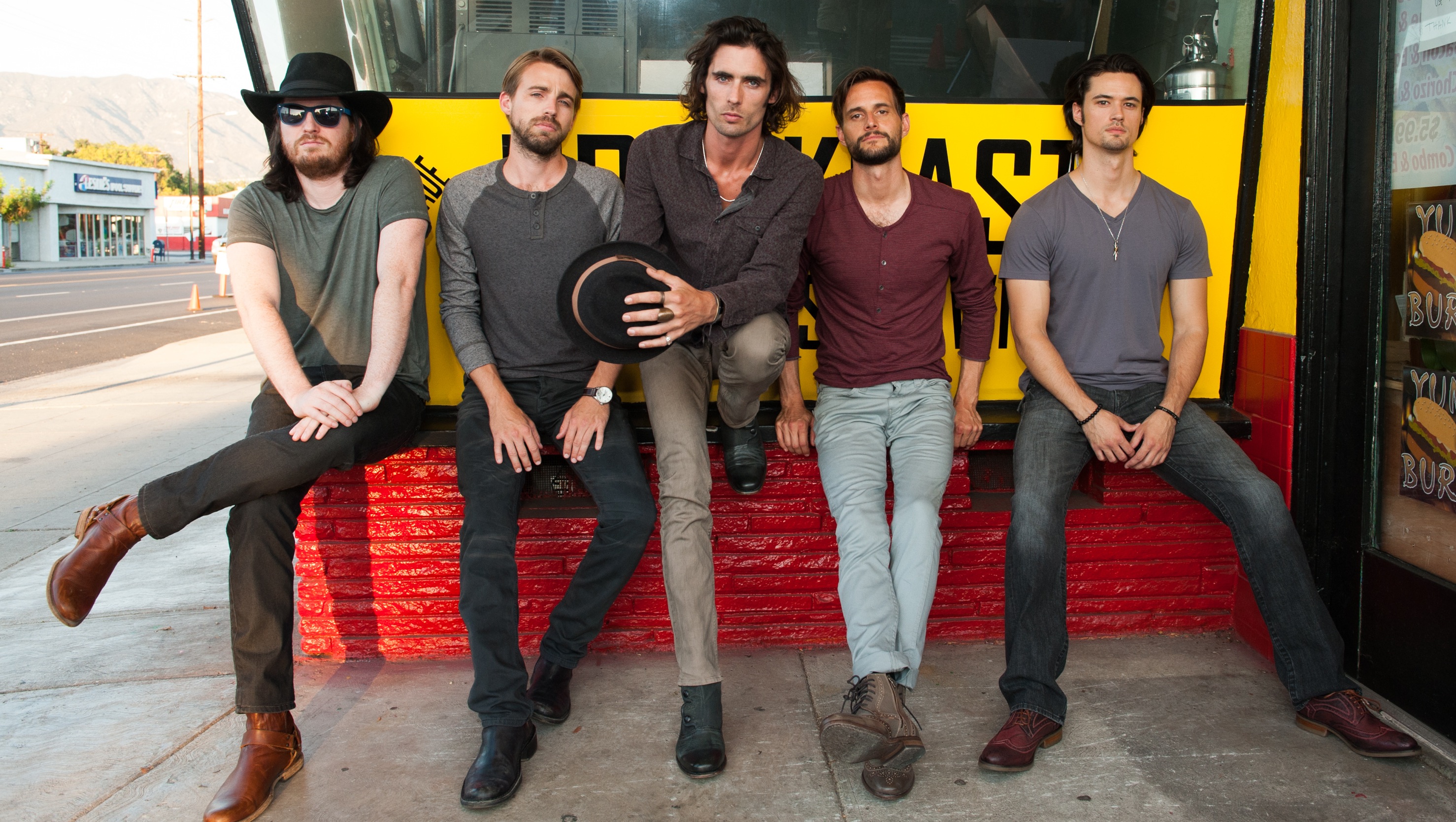 Matthew Atkinson as drummer for band Ashes Of Rome on NBC's 'Parenthood', with Tyson Ritter (All American Rejects).