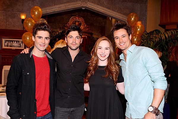 Matthew Atkinson, Robert Adamson, Camryn Grimes, and Max Ehrich at event of The Young and the Restless