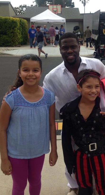 On set with Kevin Hart and Andrew Ortega on Ride Along 2.