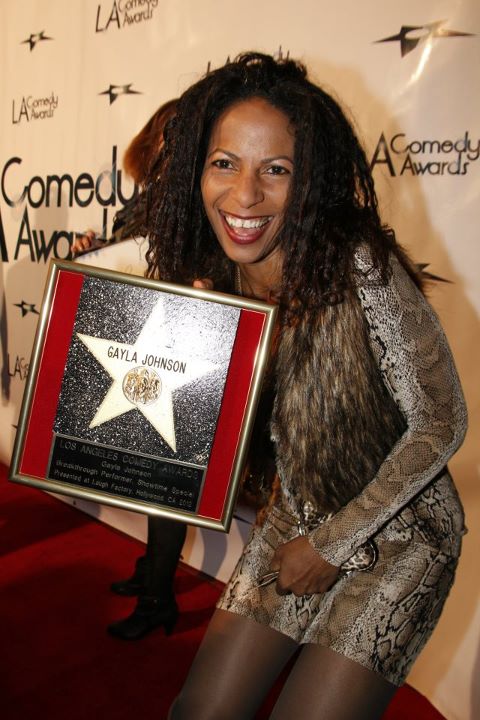 Gayla Johnson receives LA COMEDY AWARD for Best Breakthrough Performer -Showtime Special 2012.
