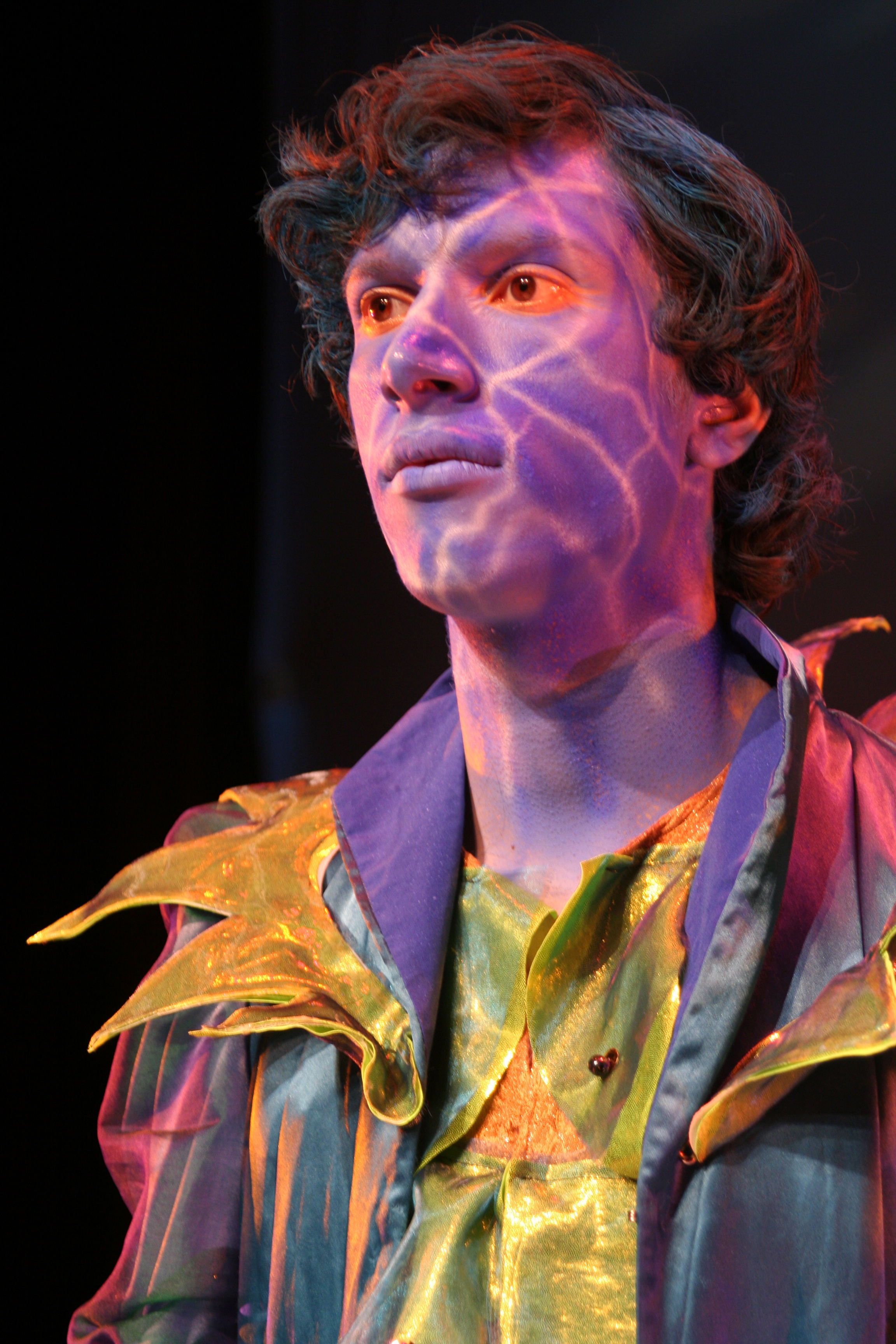 Ken Holmes as Agwe, God of Water, in the Castleton State College Theatre Arts production of 