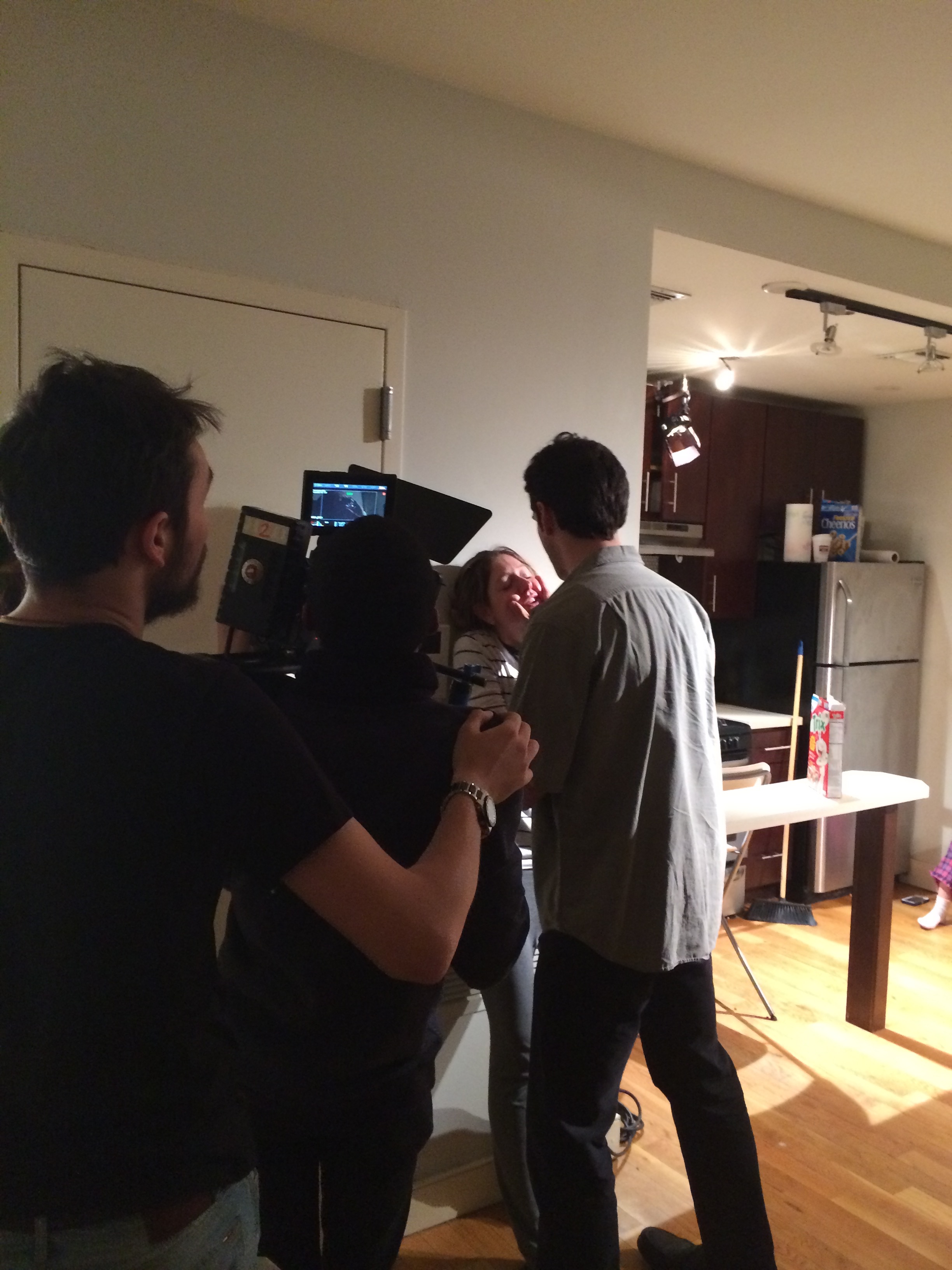 Shooting a domestic Violence Awareness commercial