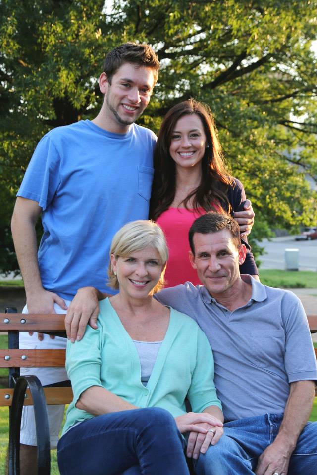 Still of Andrew Lauer, Rebecca Rogers, Ashley Bratcher, and Brandon Seth Chinault in Badge of Faith (2015).