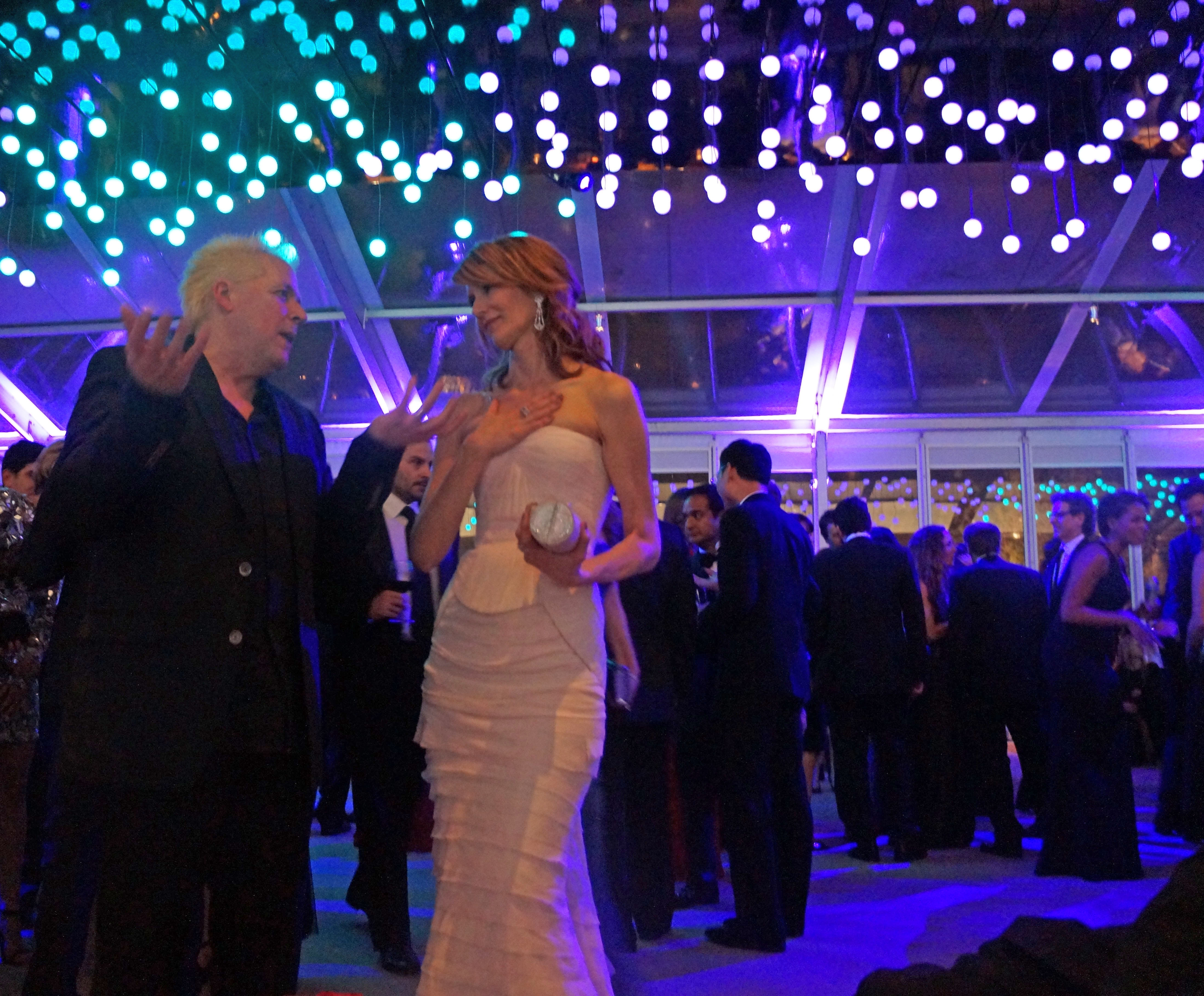 Mark Rooney and Laura Dern at the 2014 Vanity Fair Oscar party. In attendance with their fathers Bruce Dern and Mickey Rooney.