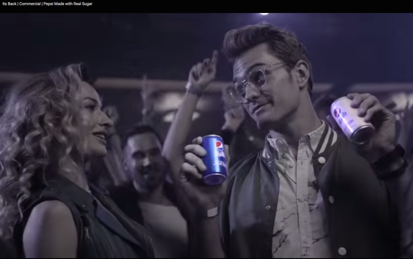 Production still from Pepsi-It's Back, national campaign.