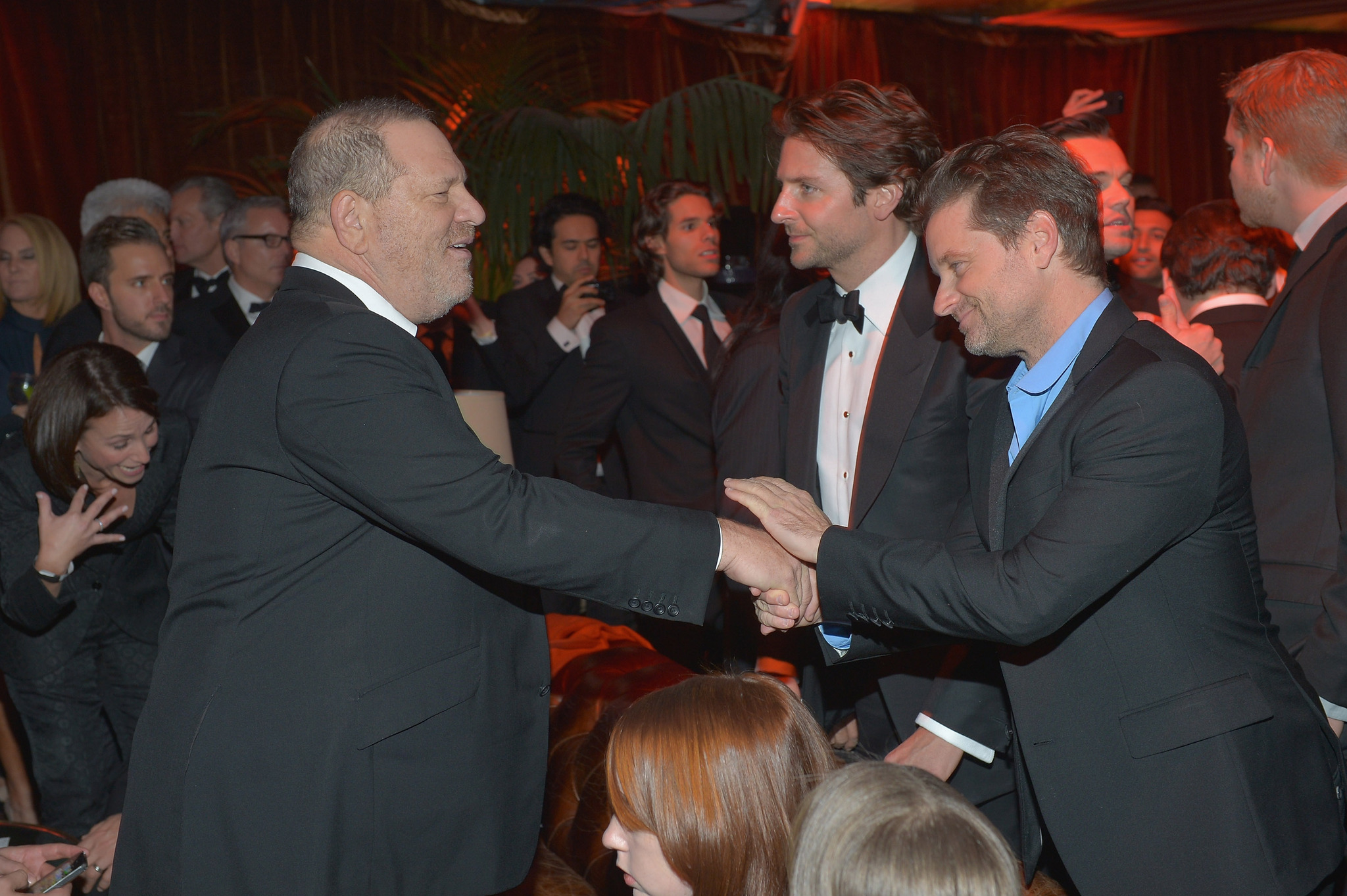 Harvey Weinstein, Bradley Cooper and Shea Whigham
