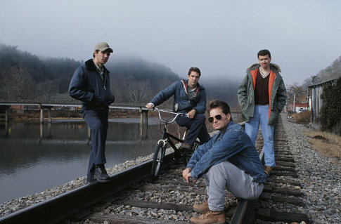 Maurice Compte, Paul Schneider, Shea Whigham and Danny McBride in All the Real Girls (2003)