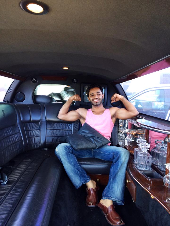 Shawn Alli doing a Limo/GQ Photoshoot.