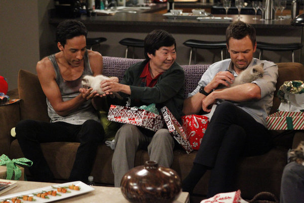 Still of Ken Jeong, Joel McHale and Danny Pudi in Community (2009)