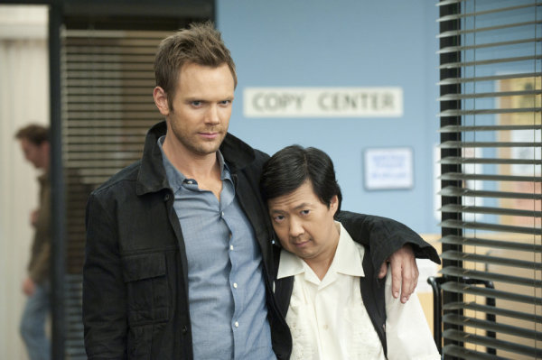 Still of Ken Jeong and Joel McHale in Community (2009)