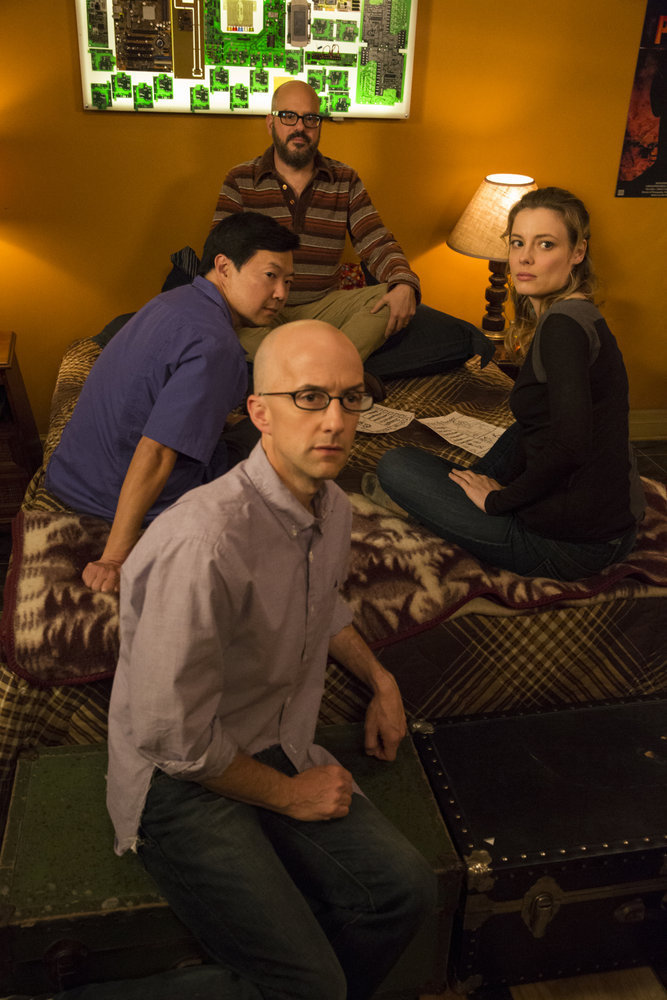 Still of David Cross, Ken Jeong, Jim Rash and Gillian Jacobs in Community (2009)