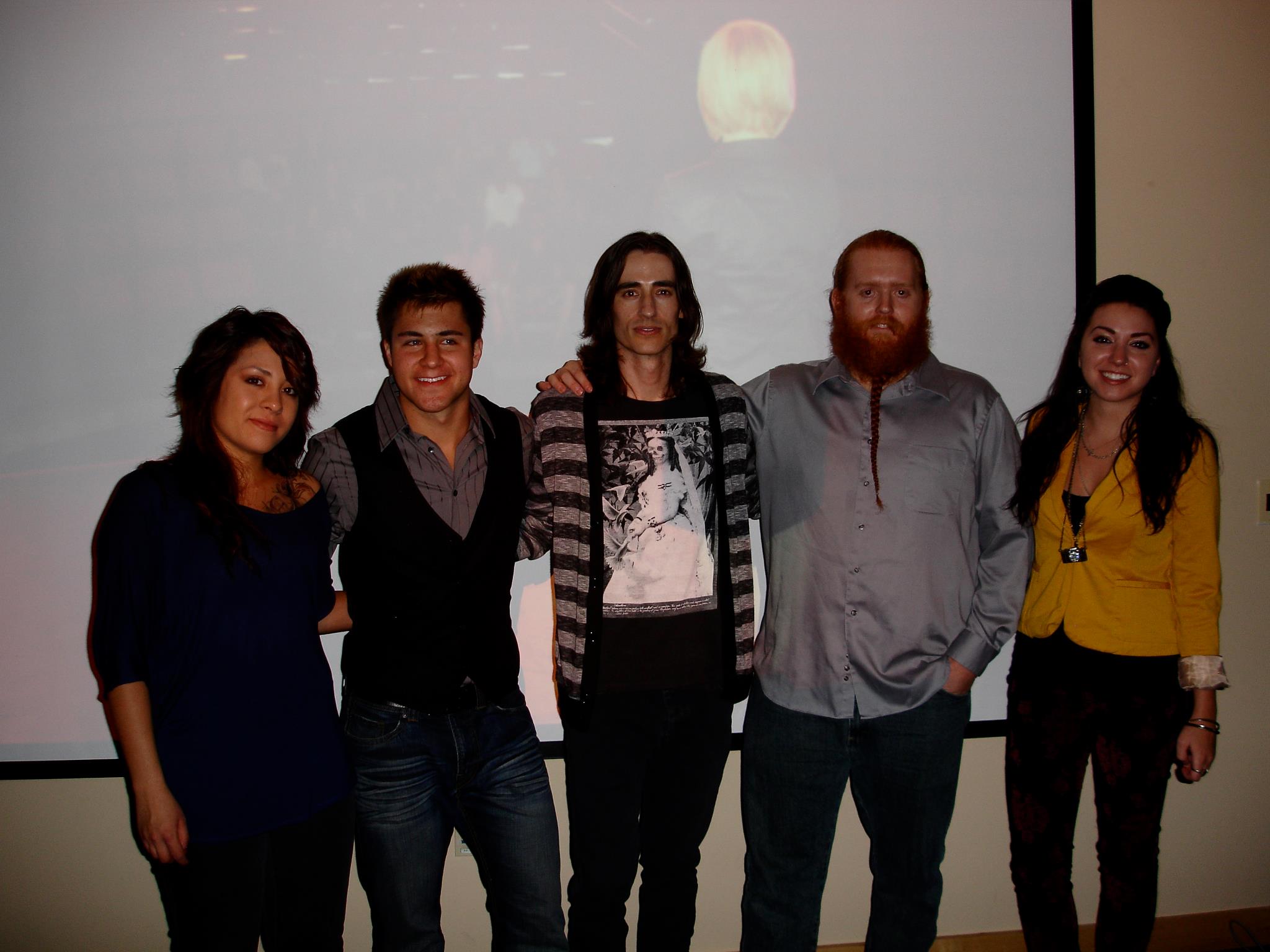 Brittany Horn (Far right) with Director Timothy Sparks and cast of 