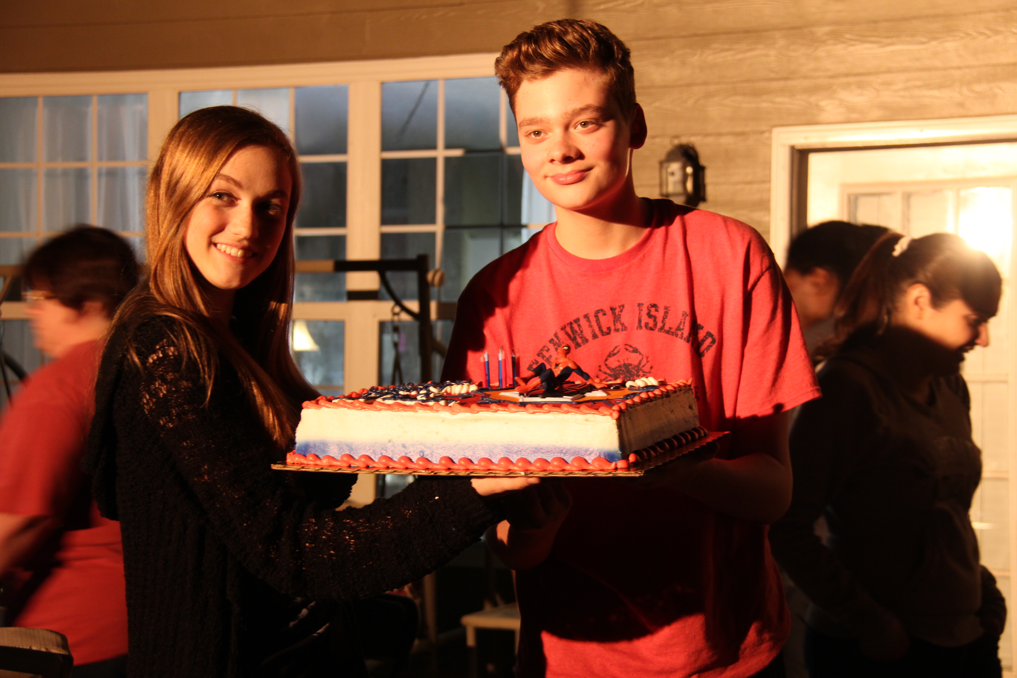 PK DeVan and Madison Lintz celebrating their birthdays on set of Tell Me Your Name