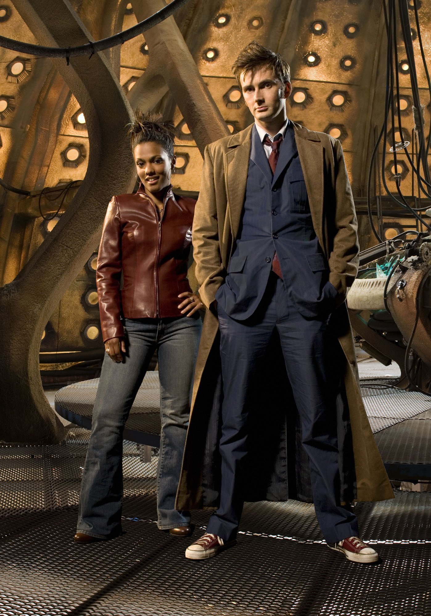 David Tennant and Freema Agyeman in Doctor Who (2005)